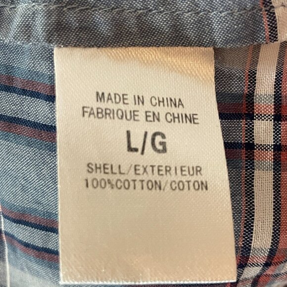 Theory Kenola Audrey Cotton Blue/White Plaid Shirt Blouse-Med/Large - Picture 5 of 8